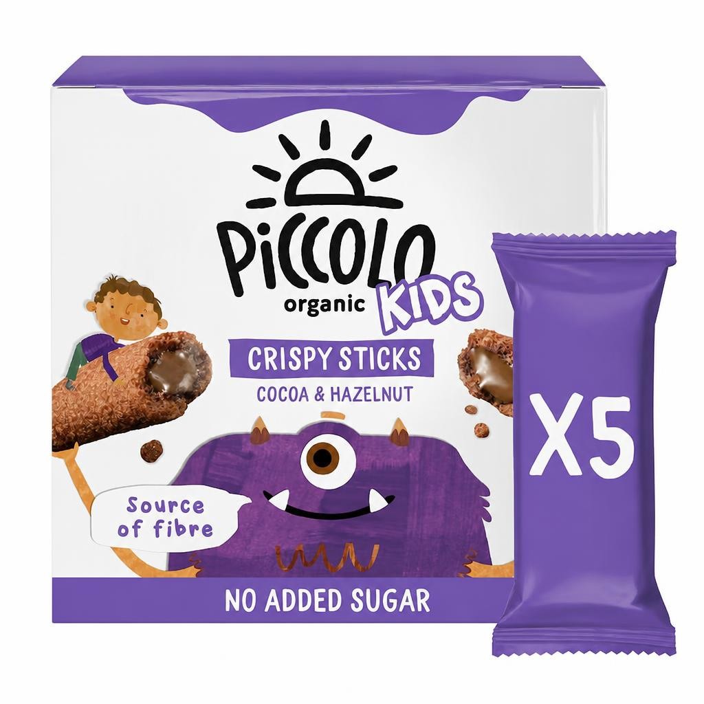 Piccolo Organic Crisp Sticks Cocoa & Hazelnut 5X25g
