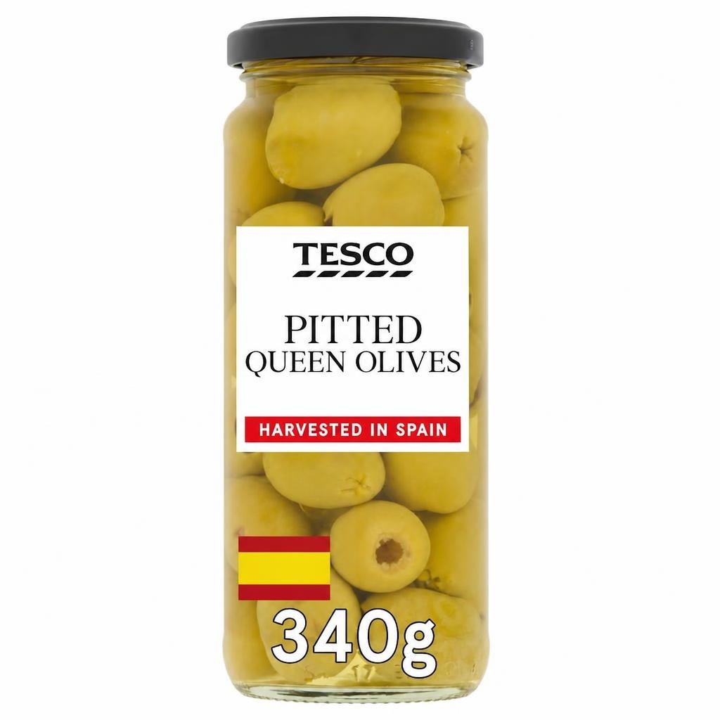 Tesco Pitted Queen Olives 340G