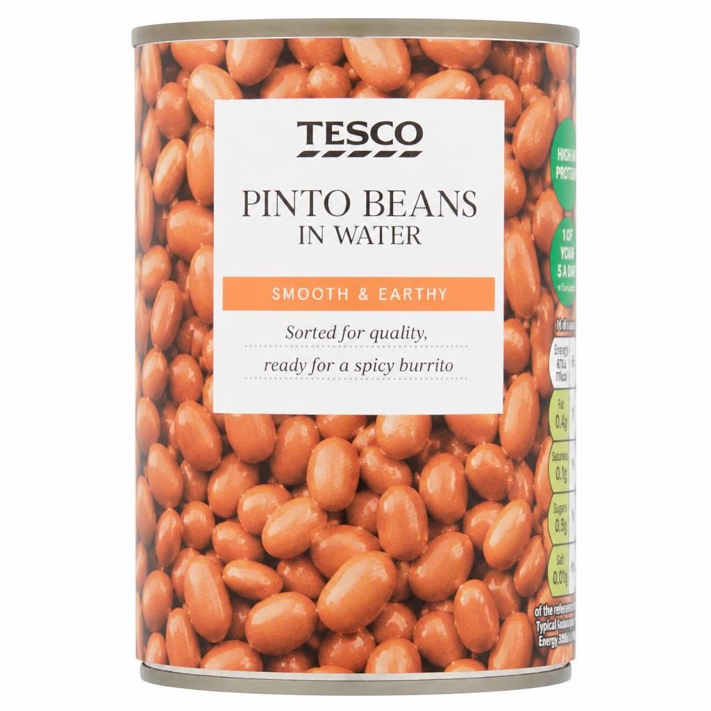 Tesco Pinto Beans In Water 390G