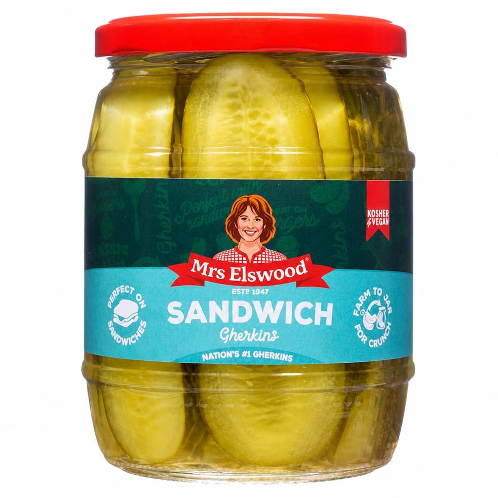 Mrs Elswood Sandwich Slices Cucumbers 540G