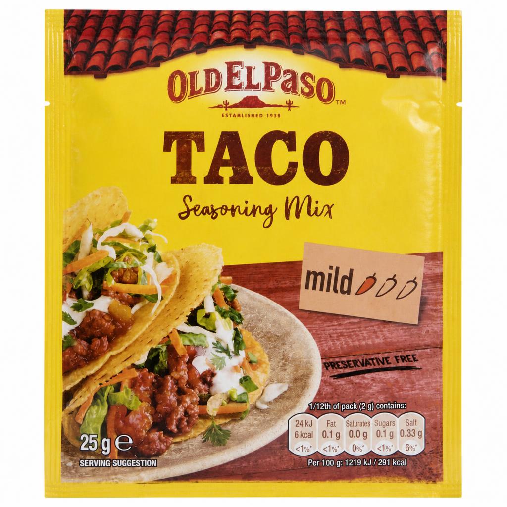 Old El Paso Garlic & Paprika Taco Seasoning Spice Mix 25G