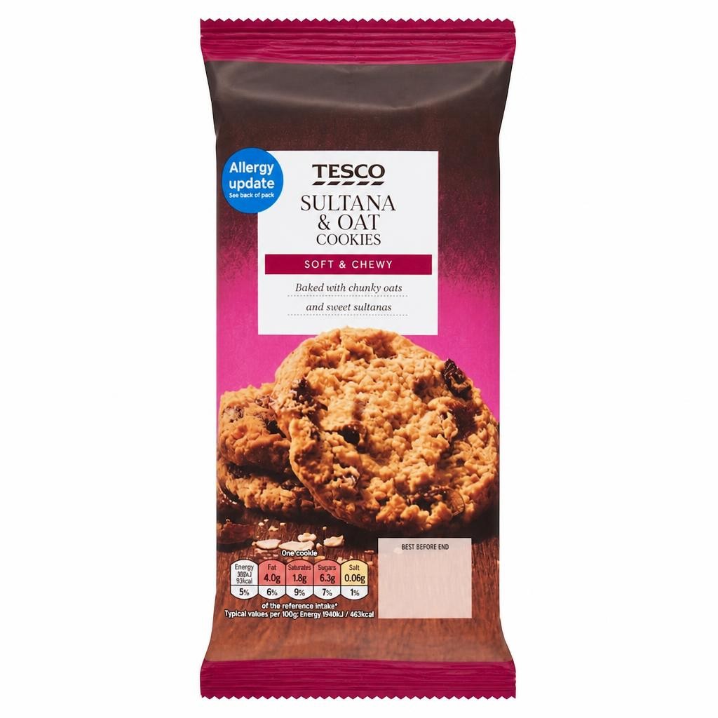 Tesco Sultana & Oat Cookies 200G