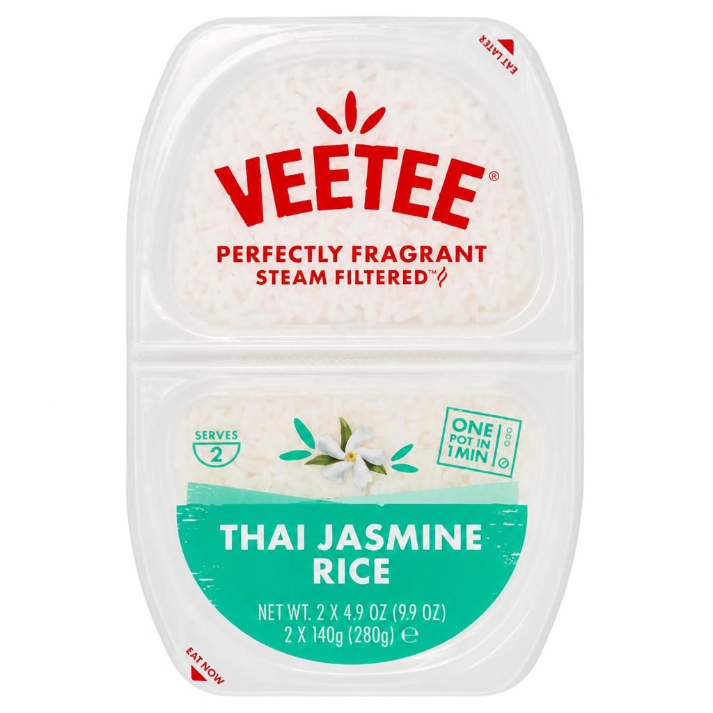 Veetee Heat Eat Thai Jasmine Rice 2X140g