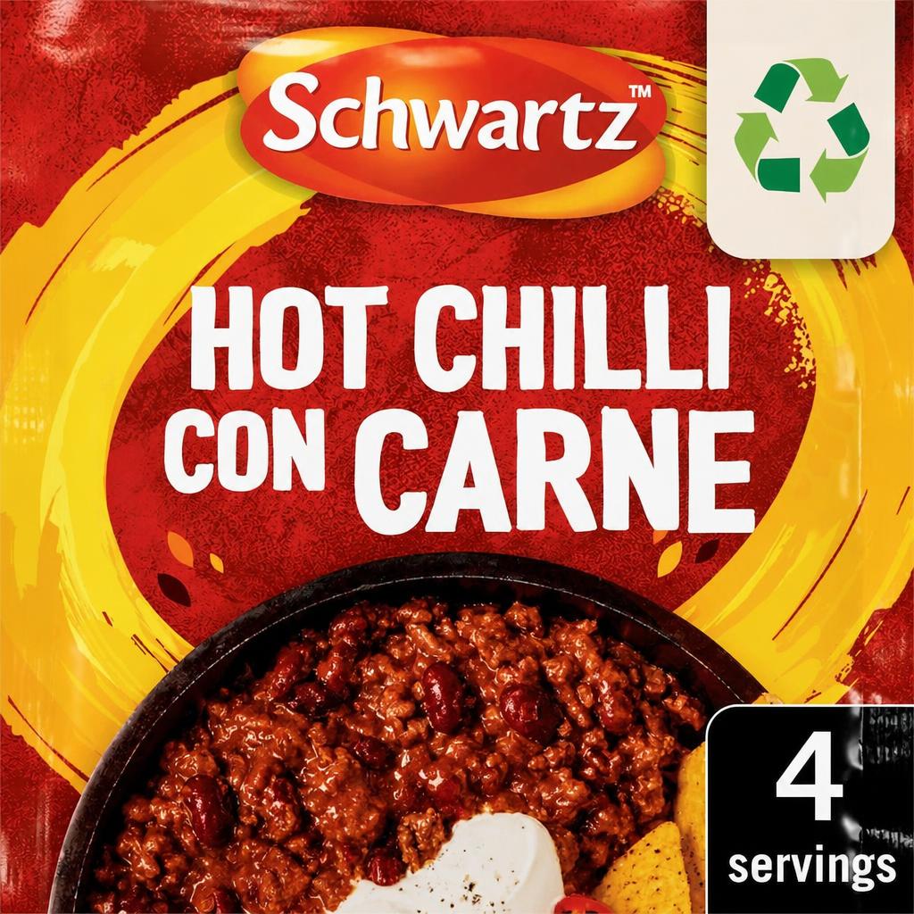Schwartz Hot Chilli Con Carne Recipe Mix 41g