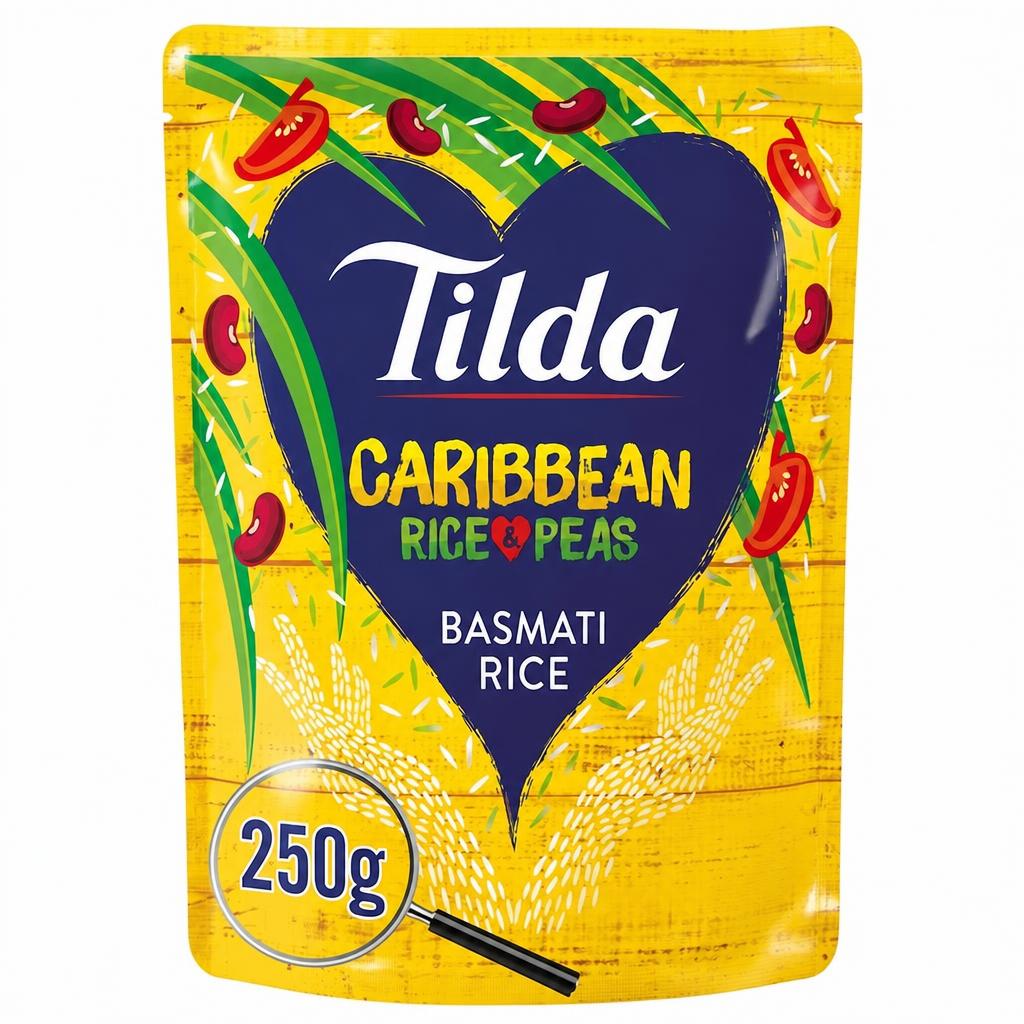 Tilda Caribbean Rice & Peas Basmati Rice 250g