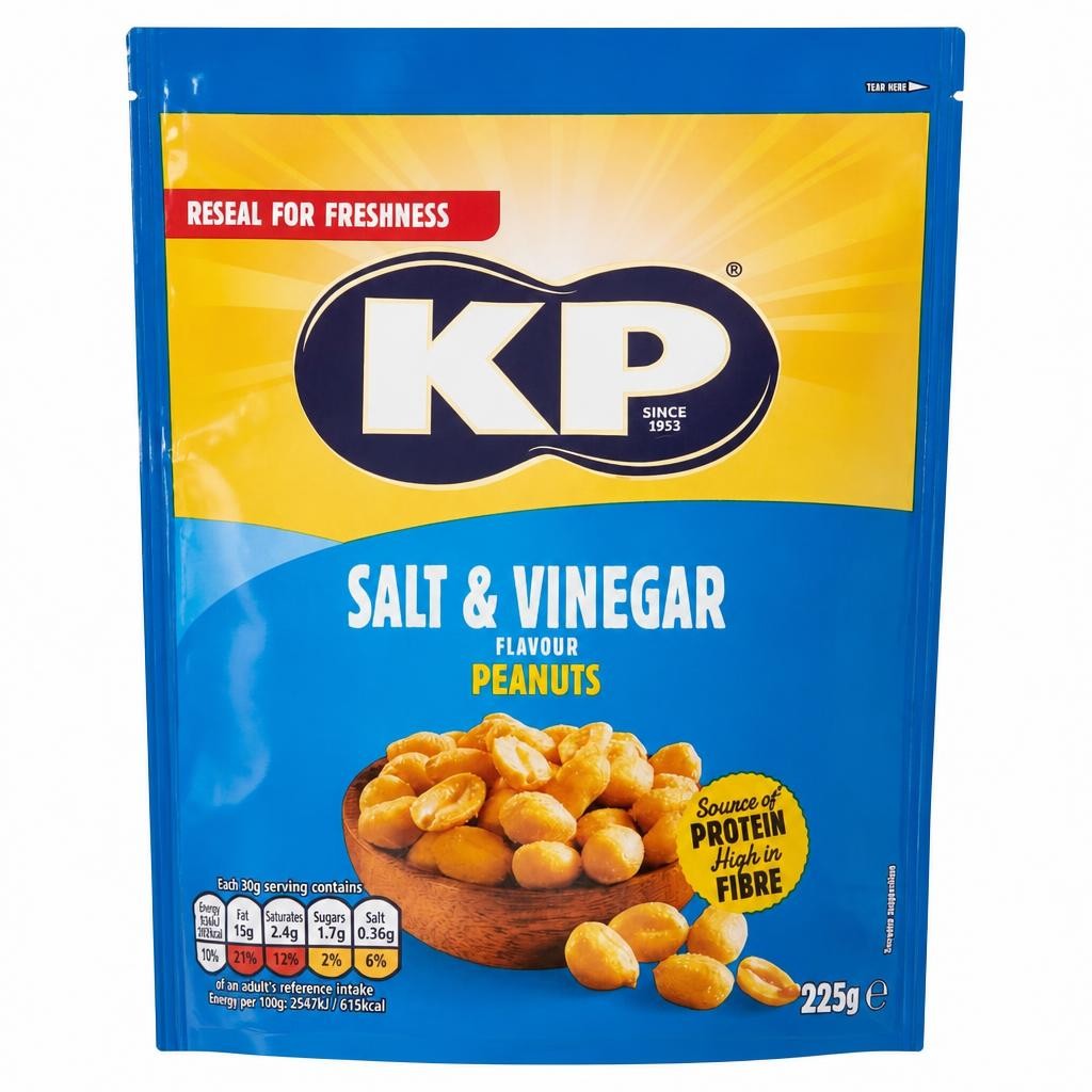 Kp Salt & Vinegar Peanuts 225G