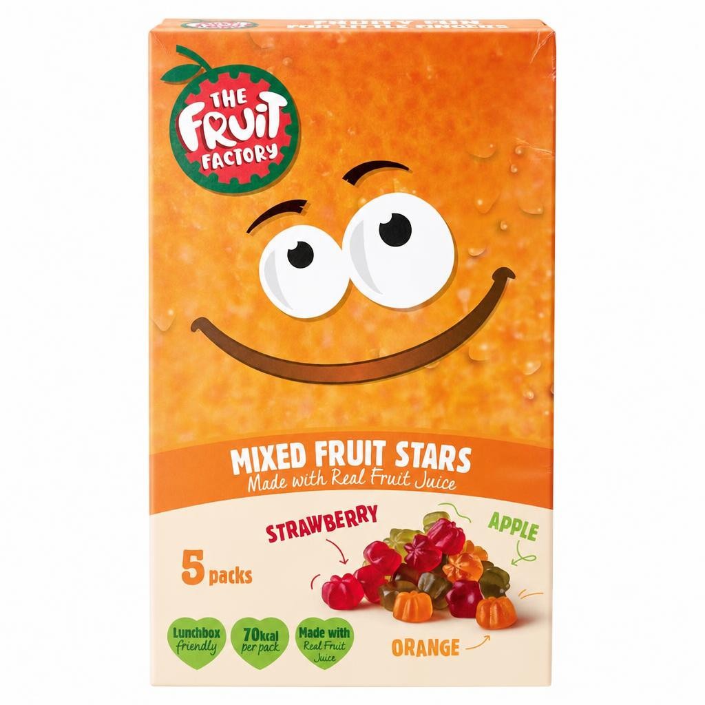 Fruit Factory Multi Fruit Stars 5 Pack 100G