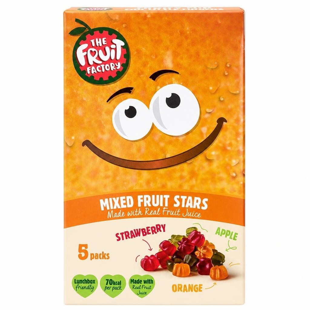 Fruit Factory Multi Fruit Stars 5 Pack 100G