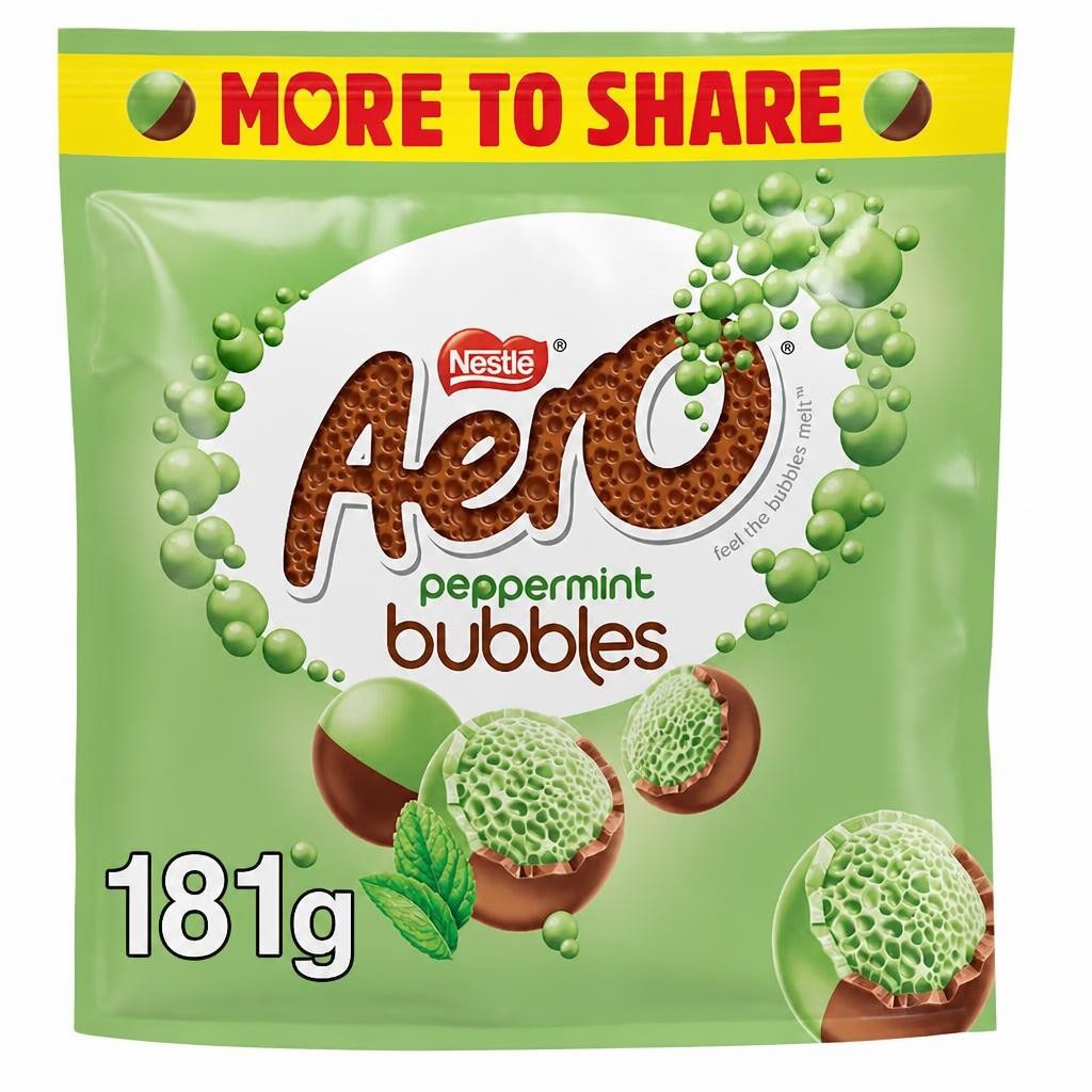 Aero Bubbles Peppermint Share Bag 181g