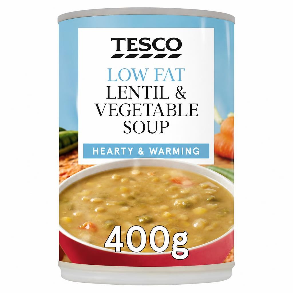 Tesco Low Fat Lentil & Vegetable Soup 400G