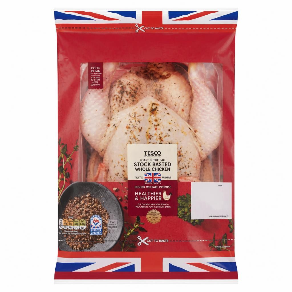 Tesco Roast In Bag Ready Basted Whole Chicken 1.5Kg