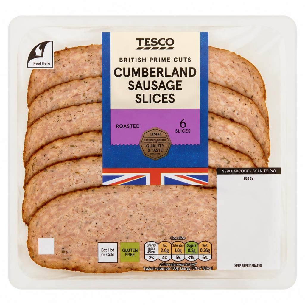 Tesco British Cumberland Sausage Slices 150g