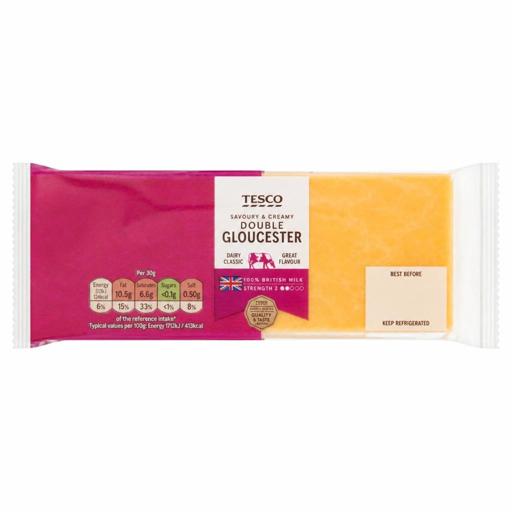 Tesco Double Gloucester Cheese 400G