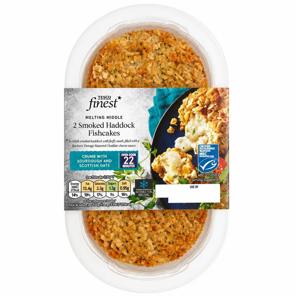 Tesco Finest 2 Smoked Haddock Fishcakes 290G