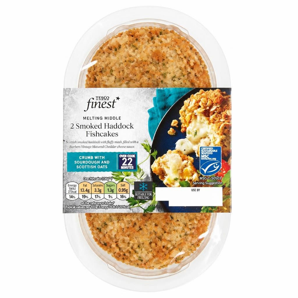 Tesco Finest 2 Smoked Haddock Fishcakes 290G