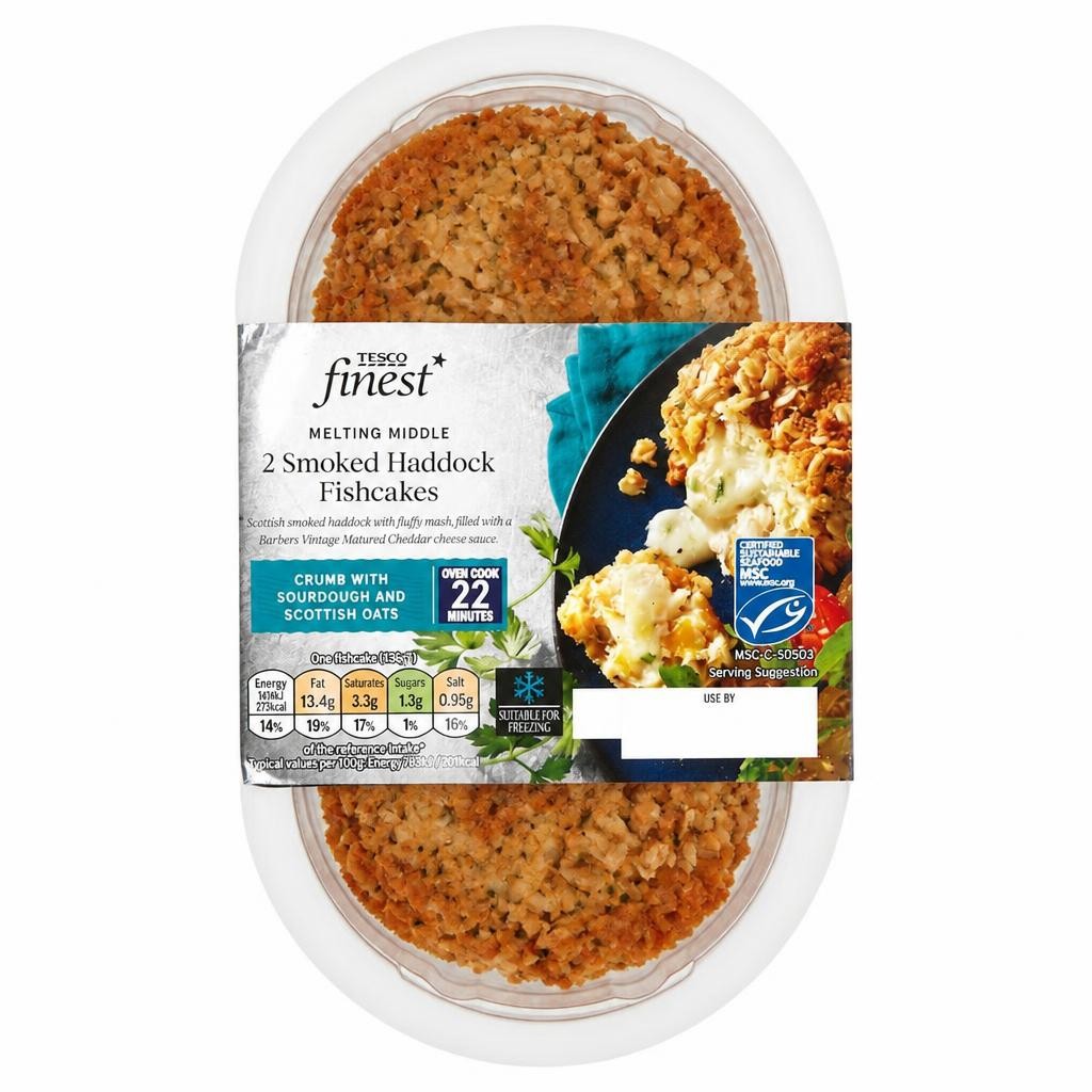 Tesco Finest 2 Smoked Haddock Fishcakes 290G