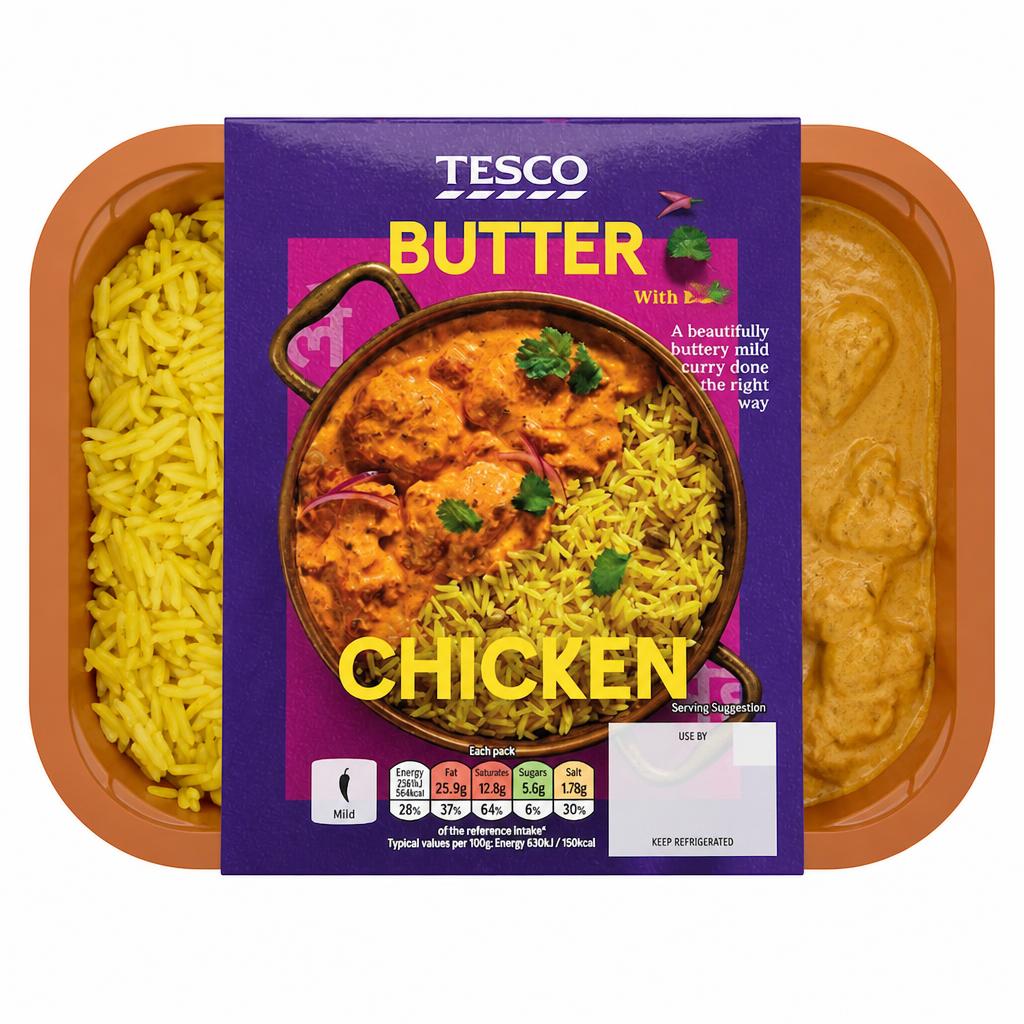 Tesco Butter Chicken With Pilau Rice 400G