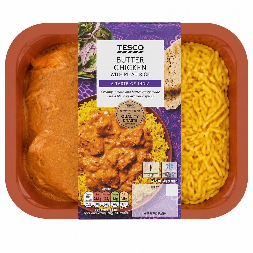 Tesco Butter Chicken With Pilau Rice 400G