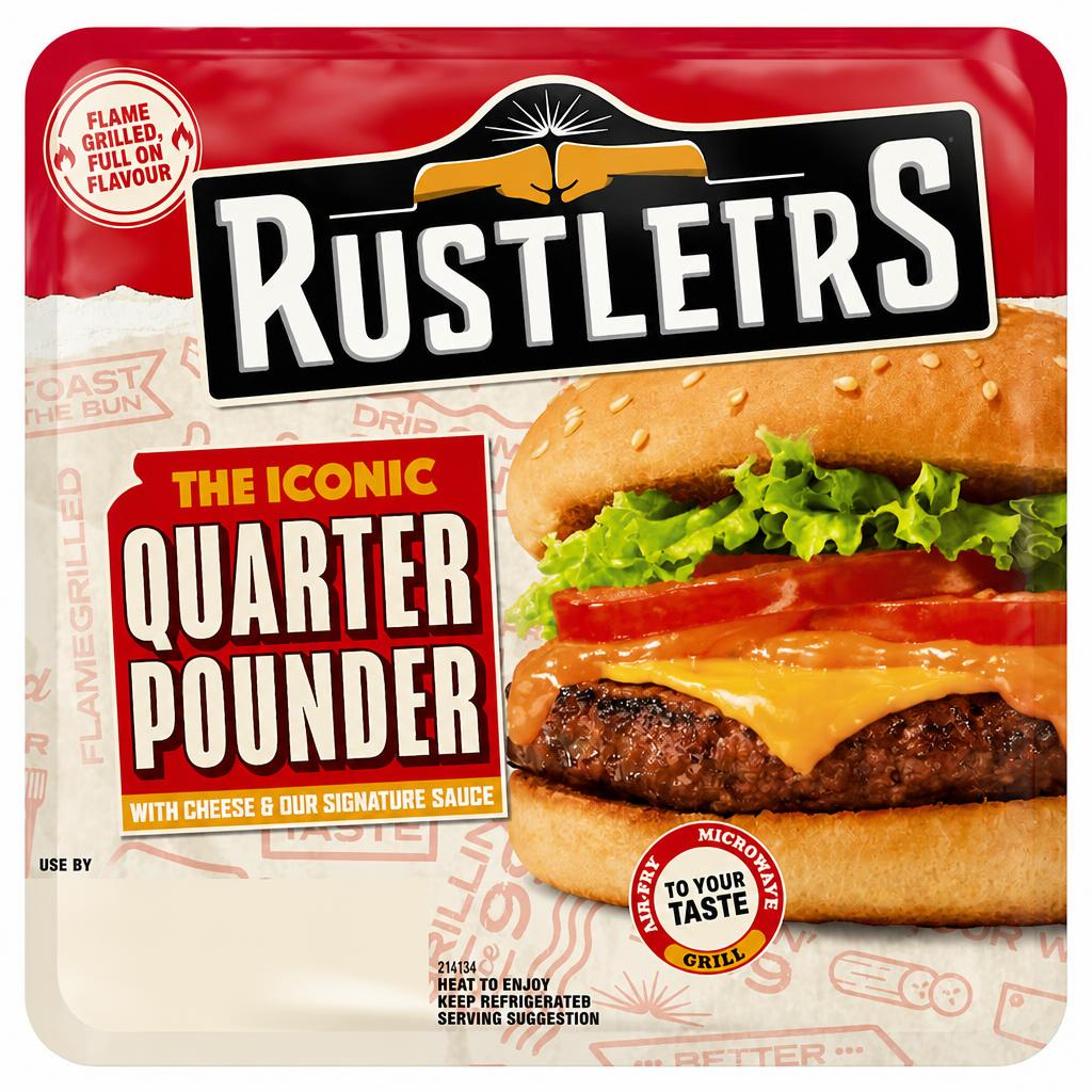 Rustlers Quarter Pounder Cheese Burger 190 G