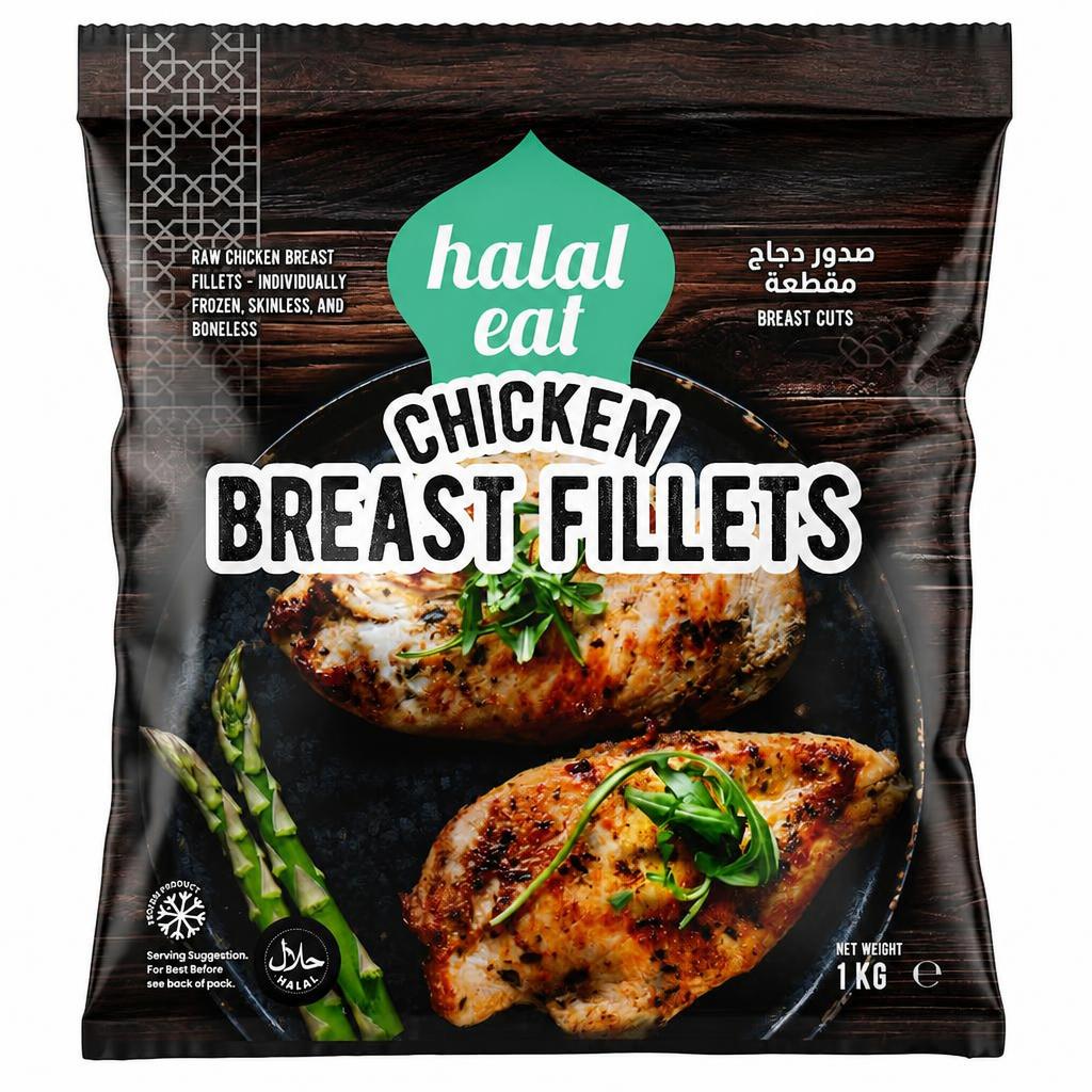 Halal Eat Chicken Breast Fillets 1kg