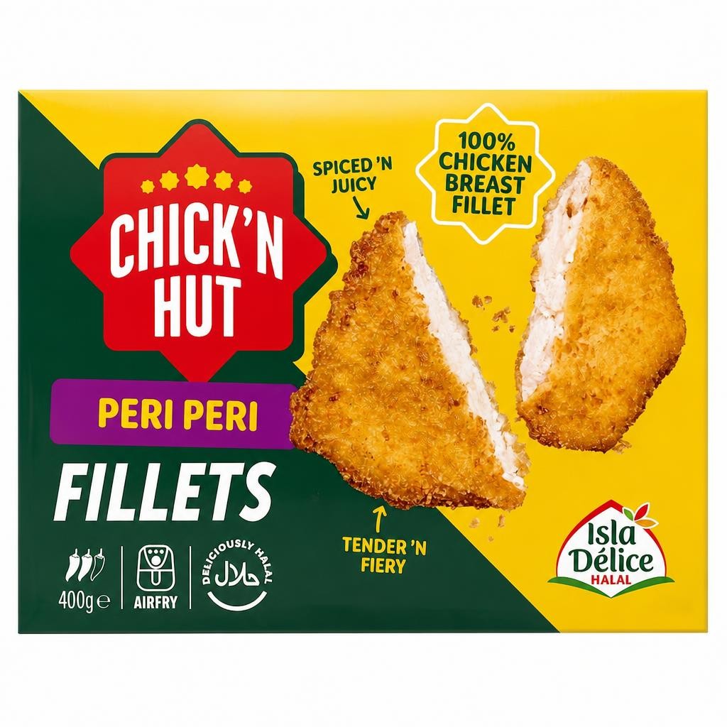 Isla Delice Halal Chick'n Hut Peri Peri Chicken Fillets 400g