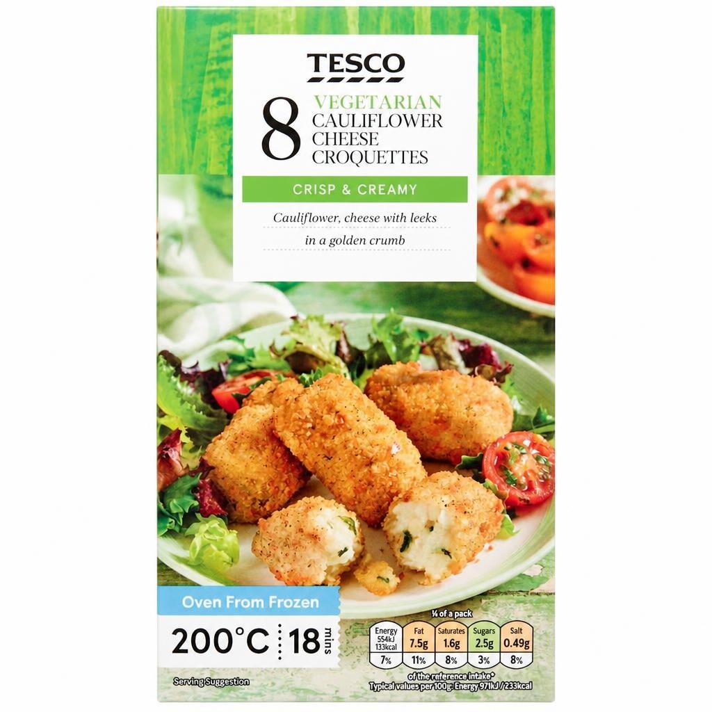 Tesco Vegetarian Cauliflower Cheese Croquettes 240g