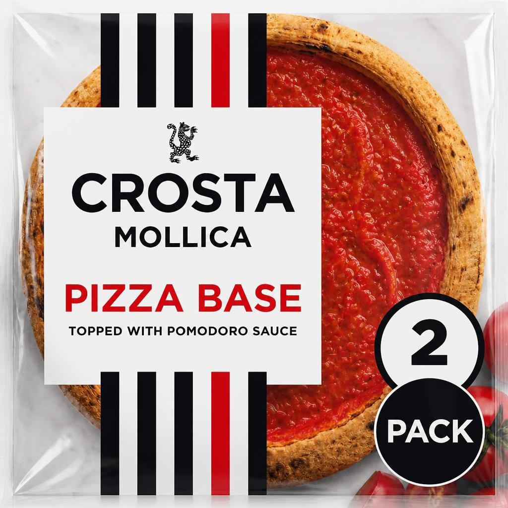 Crosta Mollica Sourdough Pizza Base with Tomato Sauce 2 Pack 540g