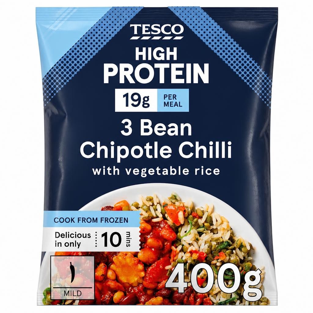 Tesco High Protein 3 Bean Chipotle Chilli 400g
