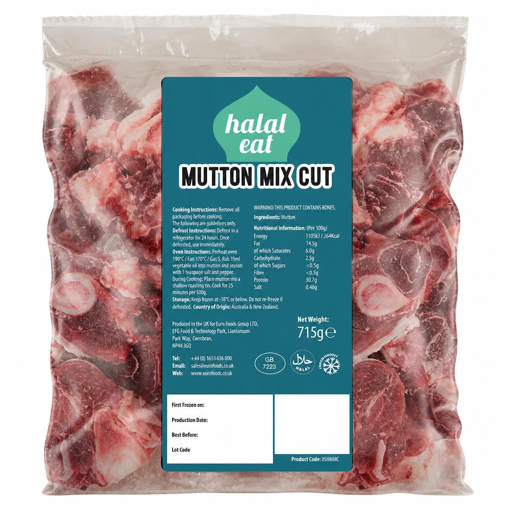 Halal Eat Mutton Mix Cut 715g