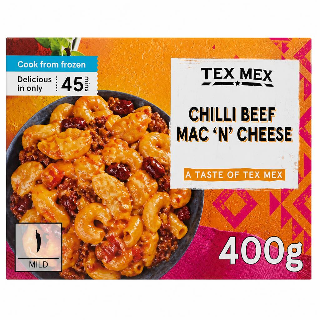 Tesco Chilli Beef Nacho Mac 'N' Cheese 400g