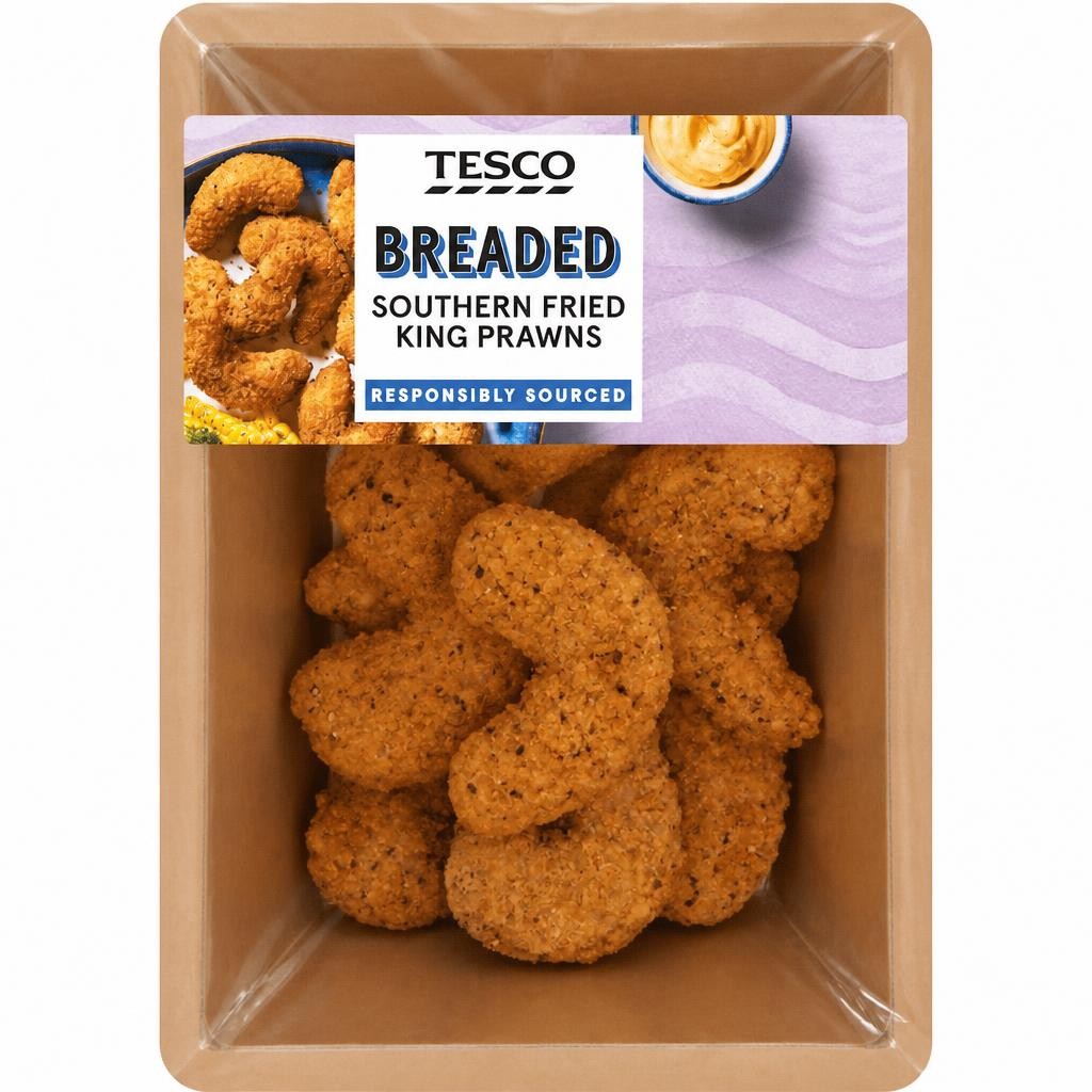 Tesco Breaded Southern Fried King Prawns 200g