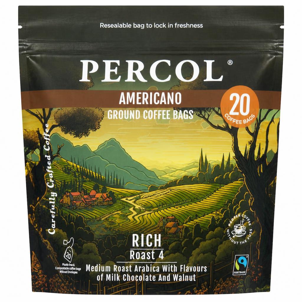 Percol Americano 20 Coffee Bags 160G
