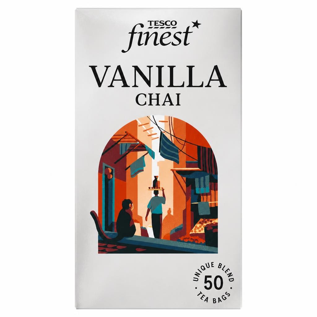 Tesco Finest Vanilla Chai 50 Tea Bags 125G