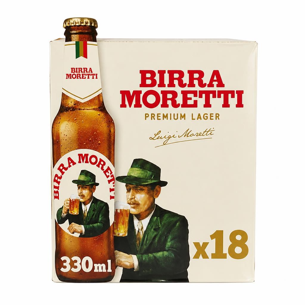 Birra Moretti Lager Beer 18 x 330ml