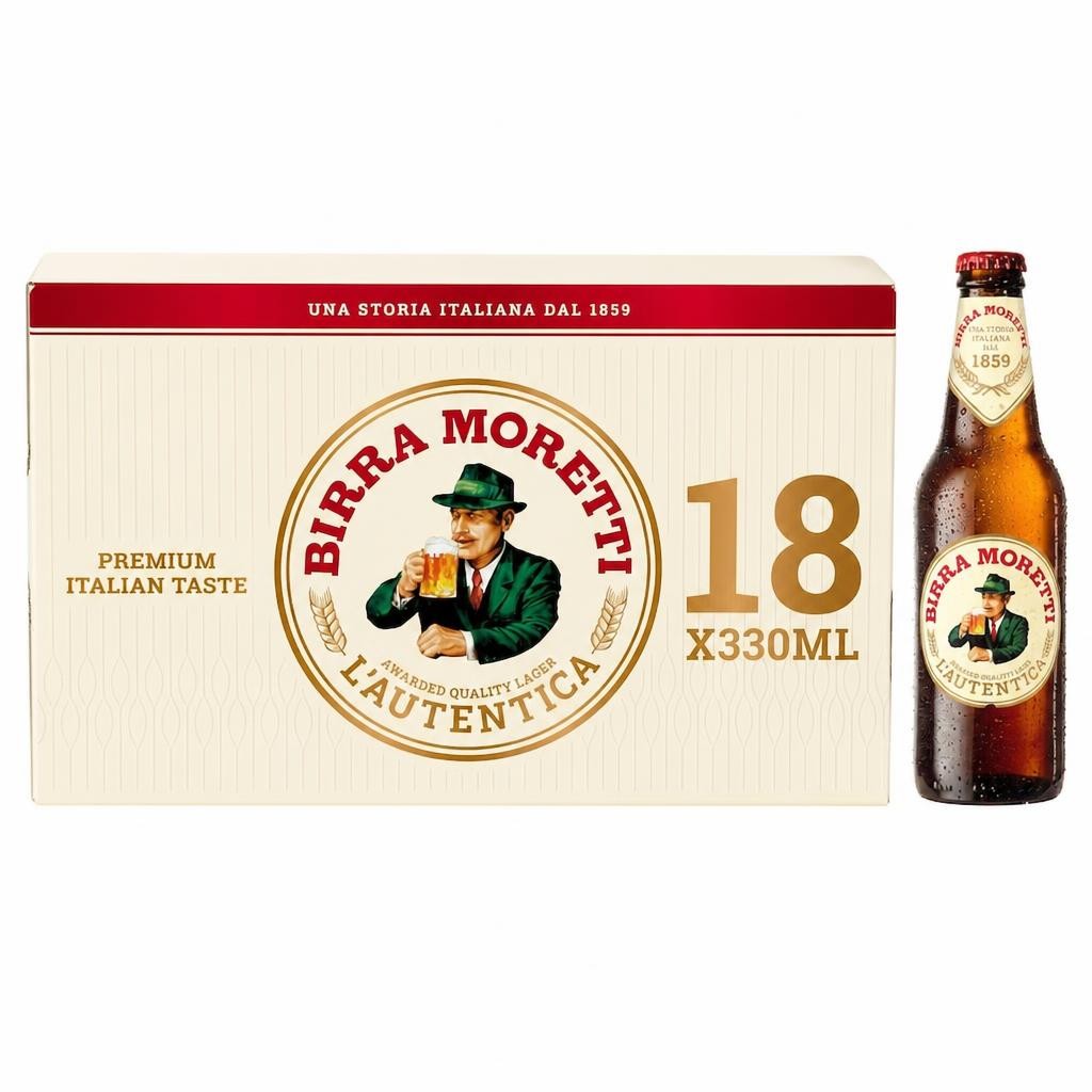 Birra Moretti Lager Beer 18 x 330ml