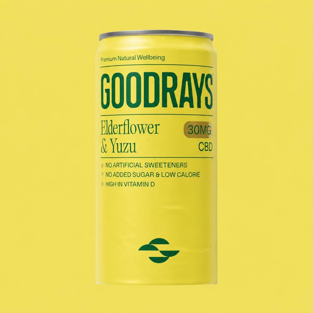 Goodrays Natural Cbd Elderflower & Yuzu Drink 4 X 250Ml