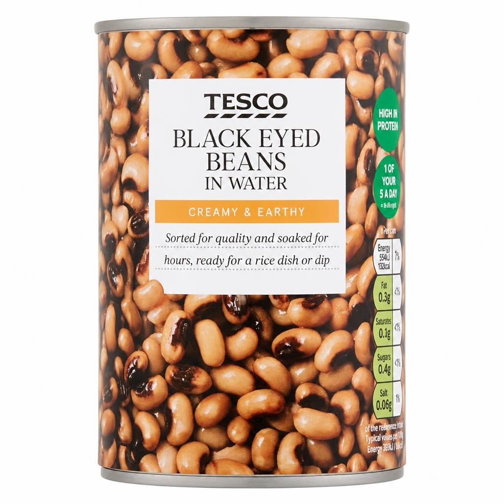 Tesco Black Eyed Beans In Water 400G