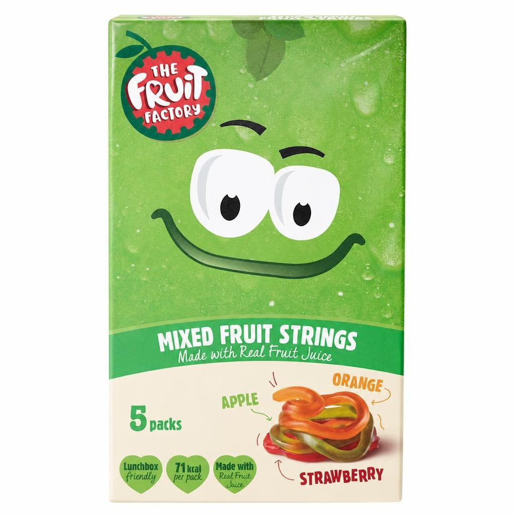 Fruit Factory Multi Fruit Strings 5 Pack 100G
