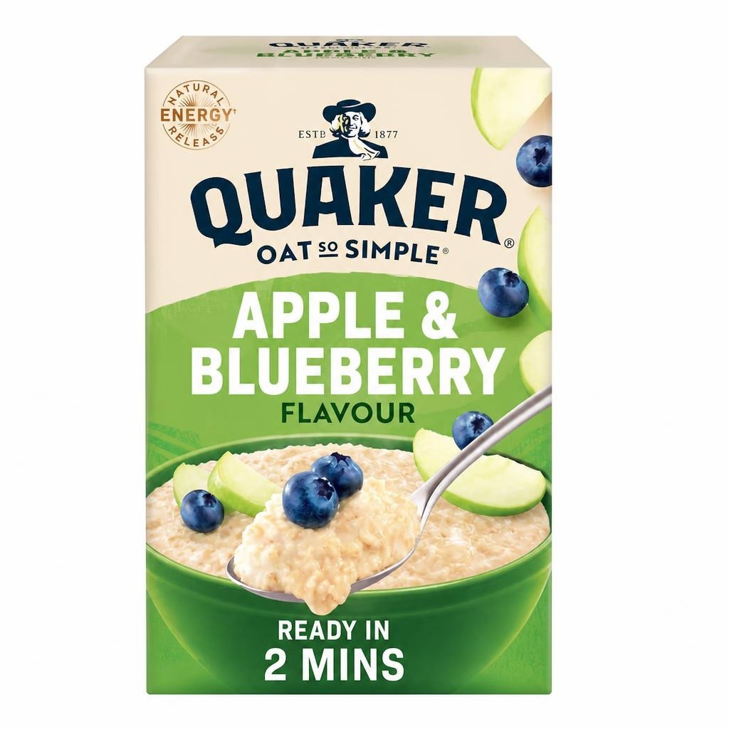 Quaker Oat So Simple Apple & Blueberry Porridge Sachets 10x36g
