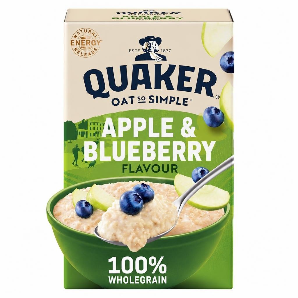 Quaker Oat So Simple Apple & Blueberry Porridge Sachets 10x36g