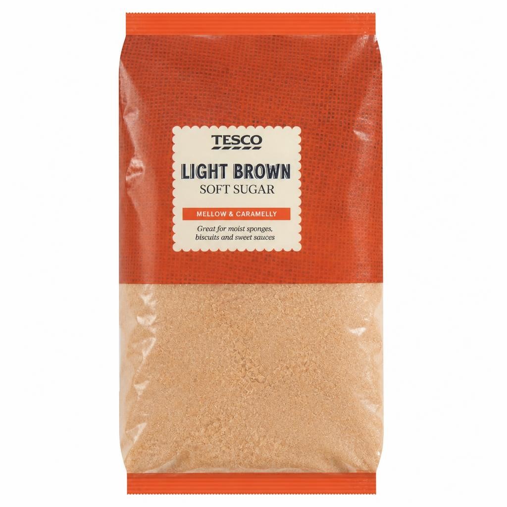 Tesco Light Brown Soft Sugar 1Kg Pack