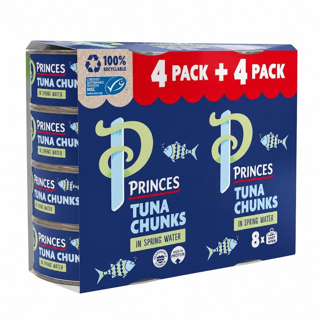 Princes Tuna Chunks In Spring Water 8 X 145G
