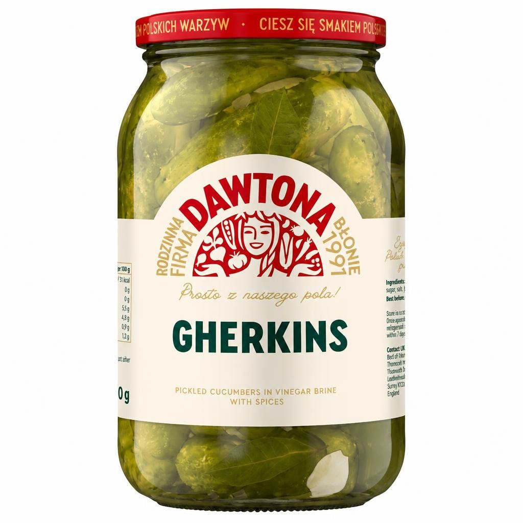 Dawtona Pickled Gherkins 900G