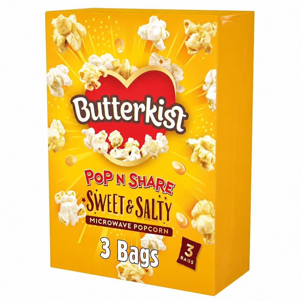 Butterkist Microwave Popcorn Sweet & Salted 3X60g