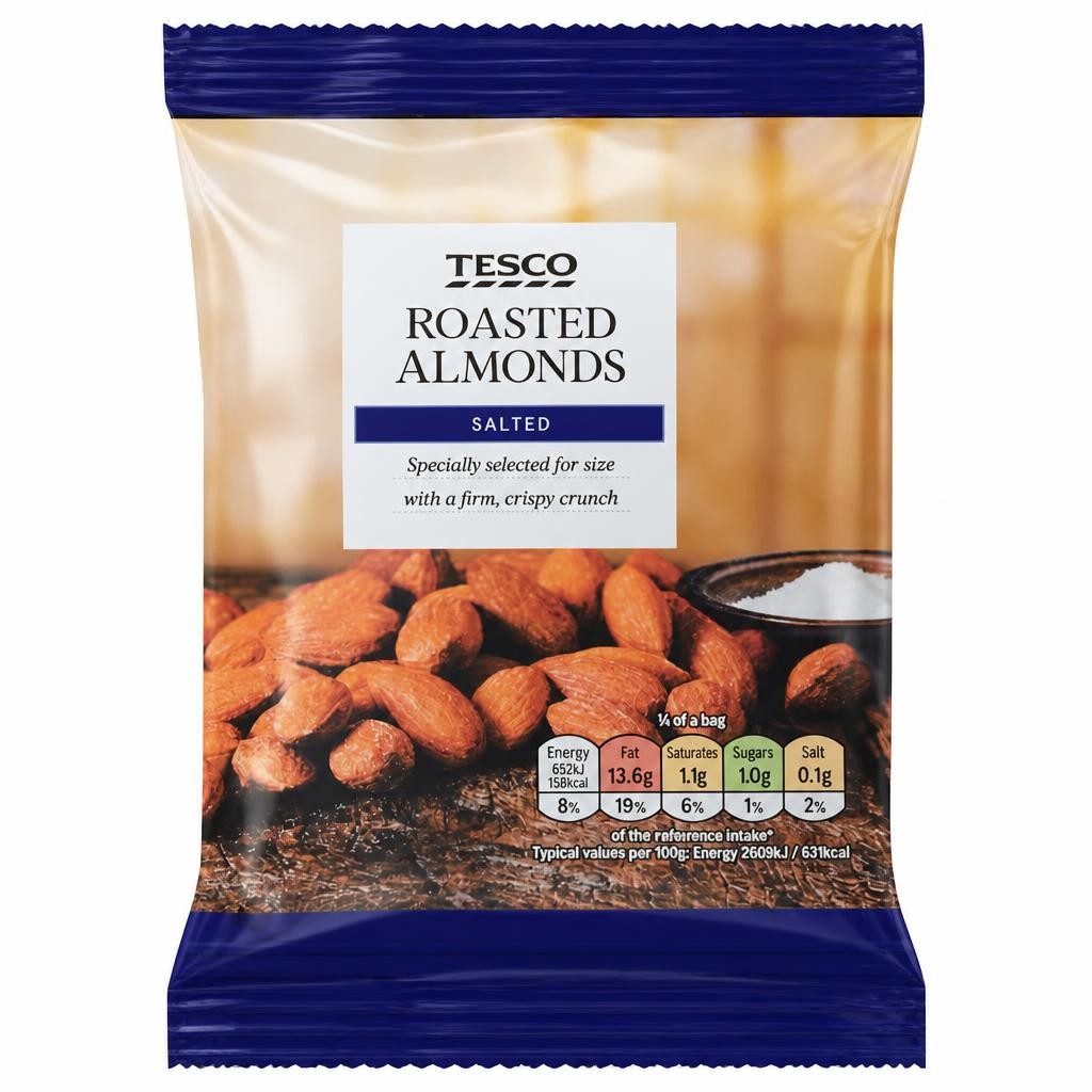 Tesco Roasted & Salted Almonds 100G