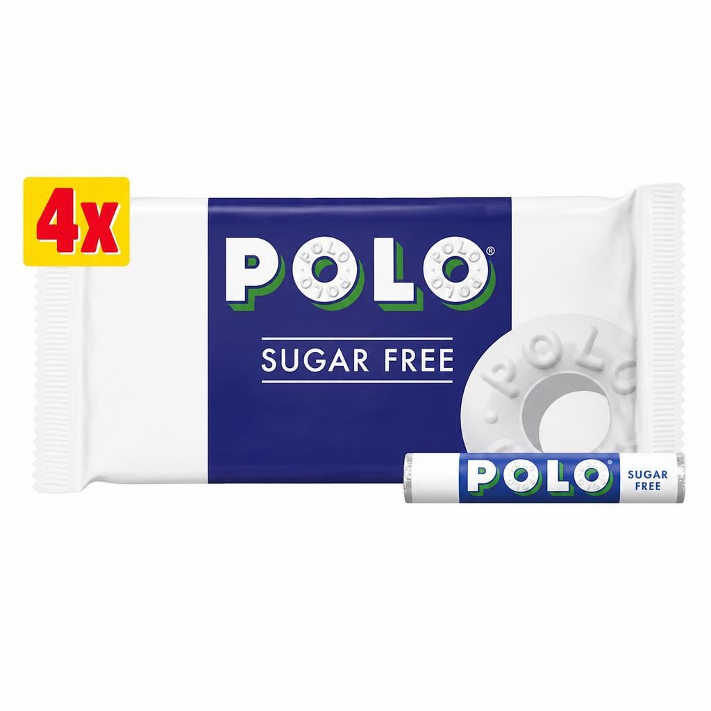 Polo Sugar Free Mint Tube Multipack 33.4g 4 Pack