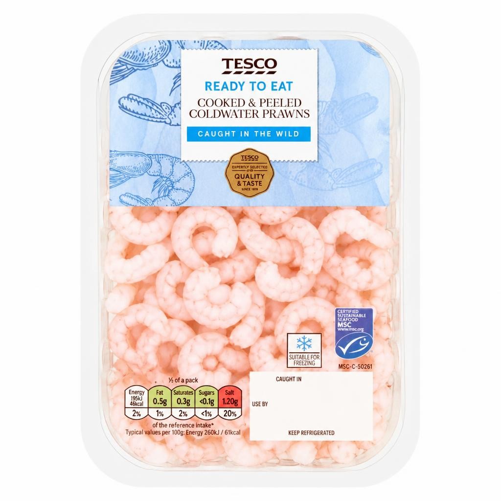Tesco Cold Water Prawns 150G