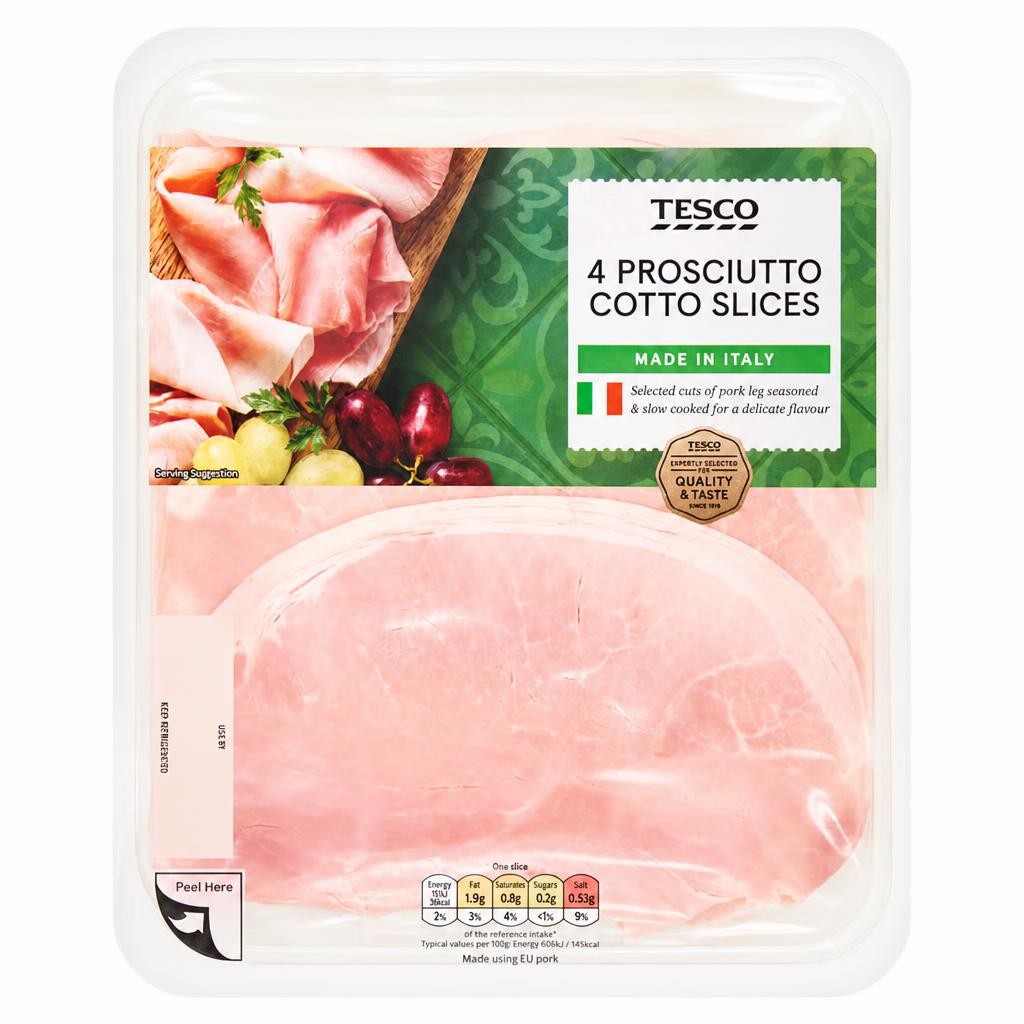 Tesco Prosciutto Cotto 100G