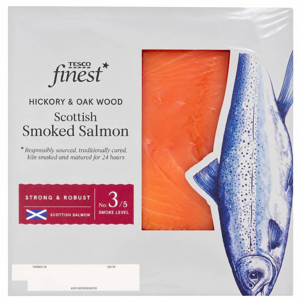 Tesco Finest Strong And Robust Scottish Smoked Salmon 100G