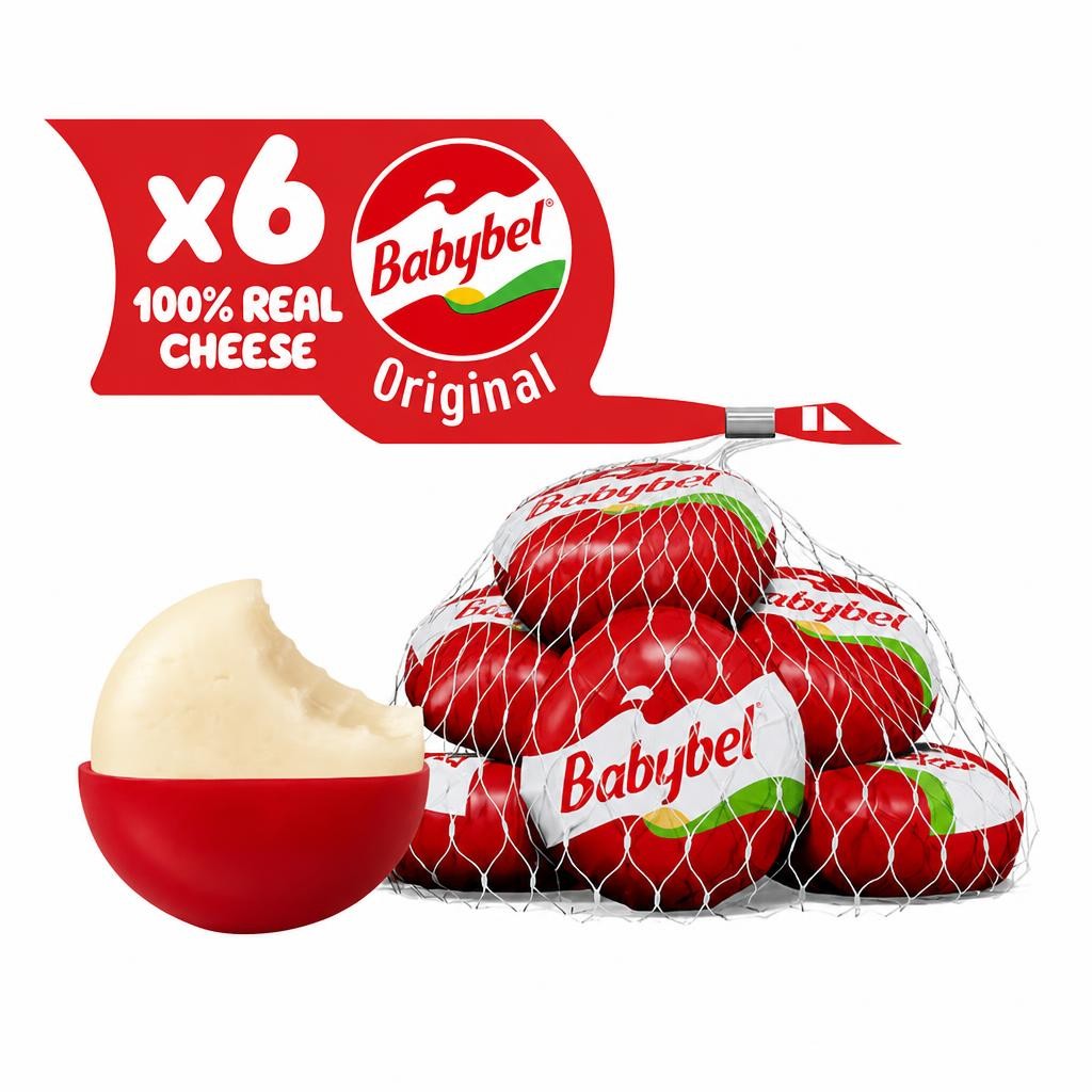 Mini Babybel Original Cheese 6 Pack, 120 G